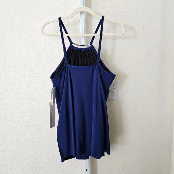 MAGICSUIT Navy Blue Parker Underwire Tummy Control Convertible Swim Dress Sz 12 - Picture 3 of 16